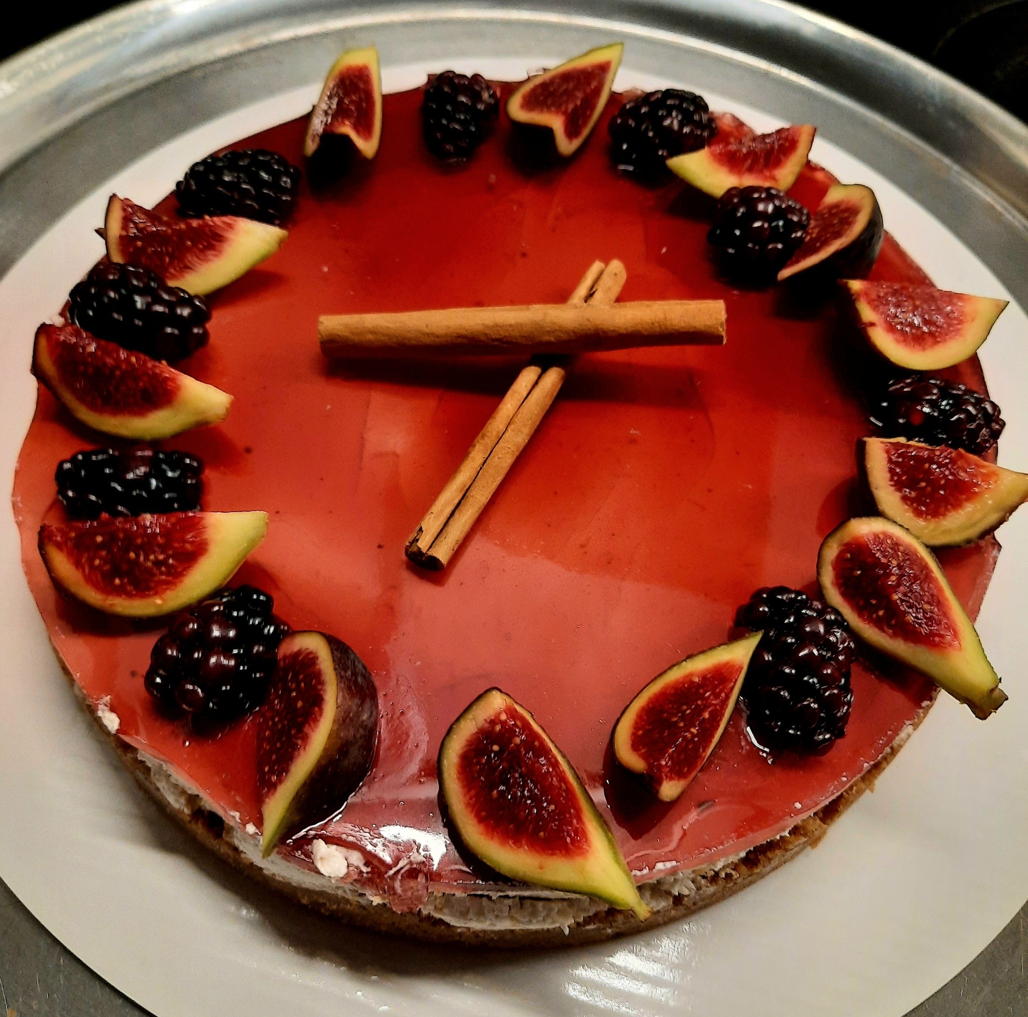 Tarta de queso navideña